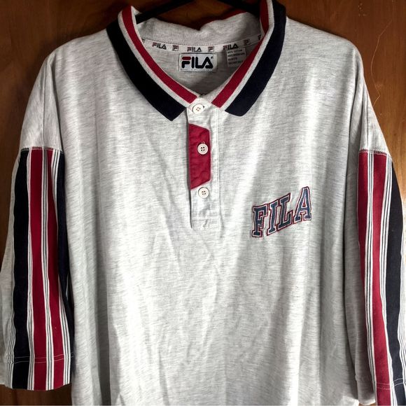 Vintage Other - Vintage FILA Streetwear Striped Heathered Polo